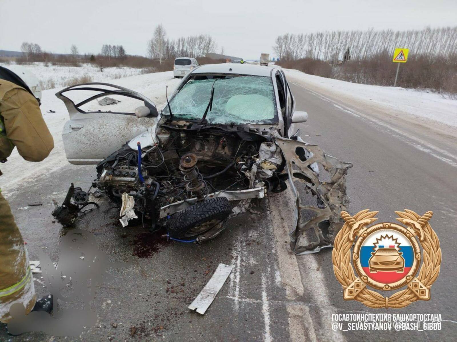 Водитель һәм пассажир шунда уҡ йән биргән...