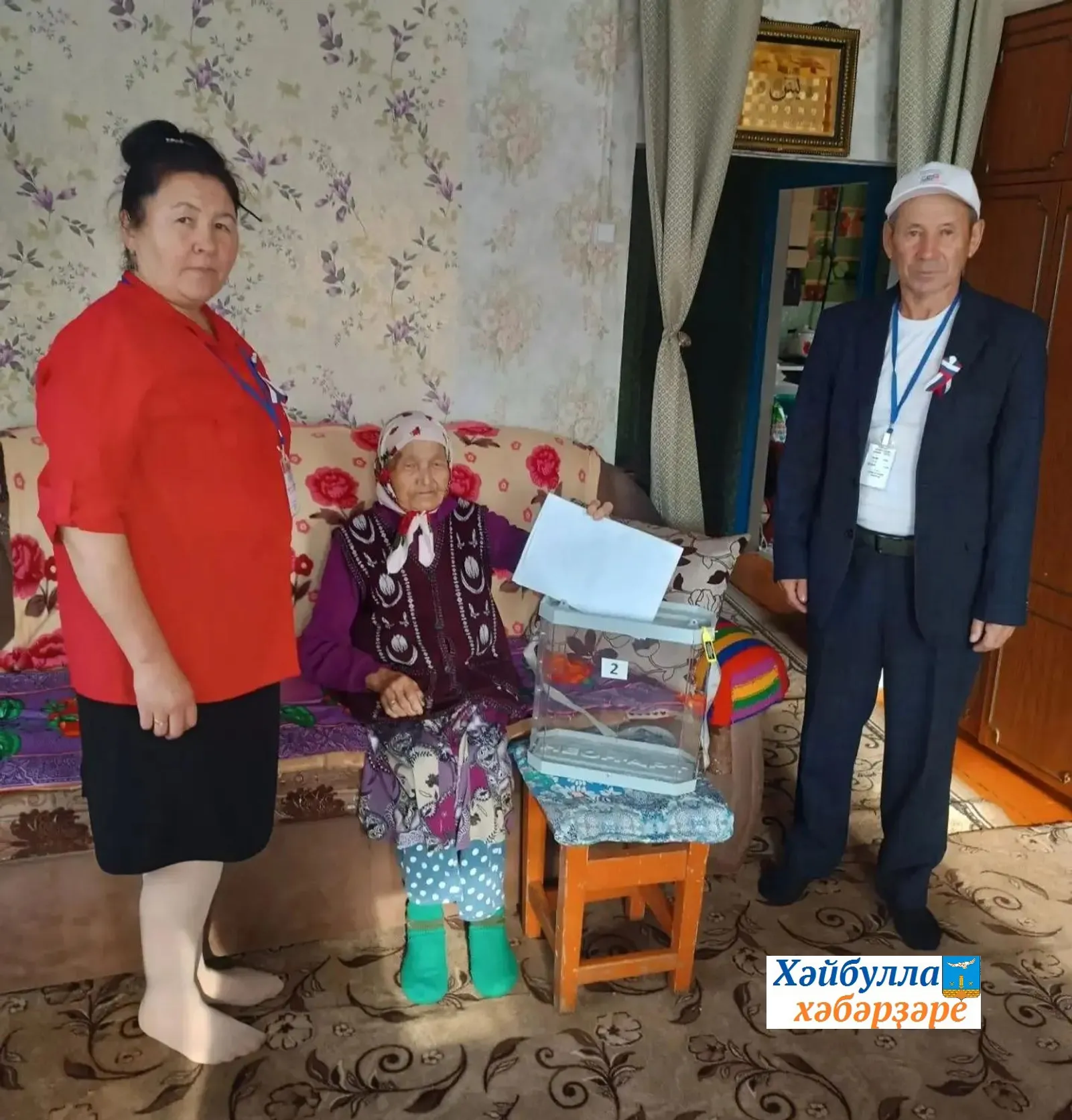 100 йәшлек Файза инәй гражданлыҡ бурысын үтәне!