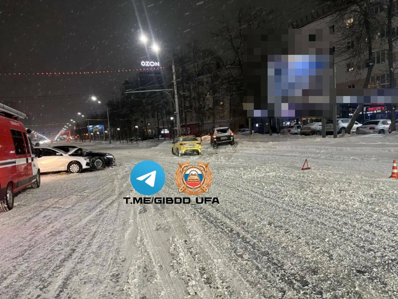 Бер юлы 6 автомобиль бәрелешкән